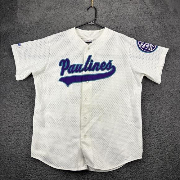 Vintage Majestic Jersey Men XL Paulines #3 Baseball MLB Made In USA - Picture 1 of 12